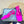 PRA SQUARE TOE SLINGBACK PUMPS BRIGHT PINK SATIN