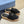 PRA WEDGE FLATFORM SLIDES BLACK RAFFIA