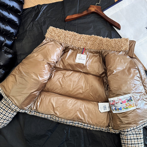 Moncler 2025 Keros Jacket Beige Mix Color Wool Down
