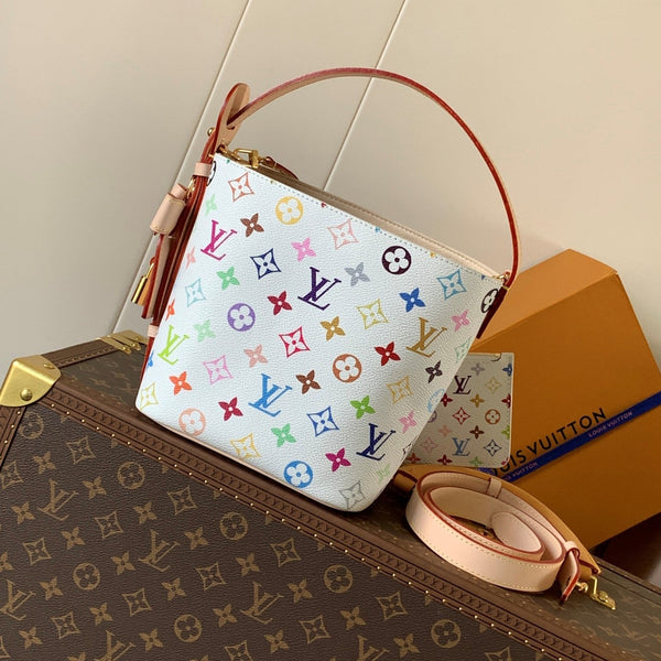 LV All In BB 16cm White Beige Monogram Canvas Cowhide