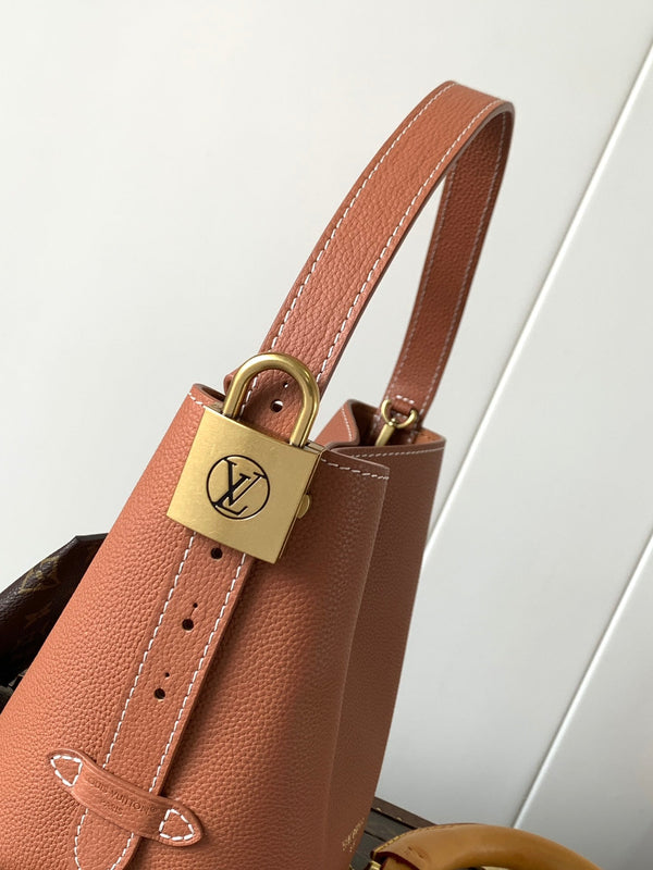 LV Low Key All In BB 16cm Brown Cowhide GHW