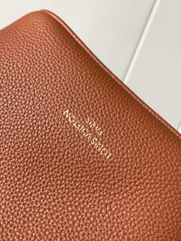 LV Low Key All In BB 16cm Brown Cowhide GHW