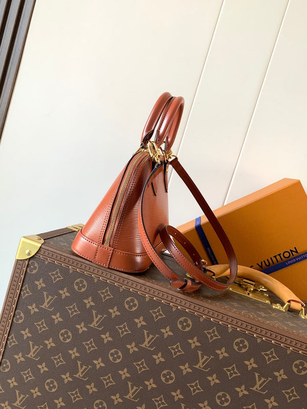 LV M25538 Alma BB Golden Brown Epi Leather