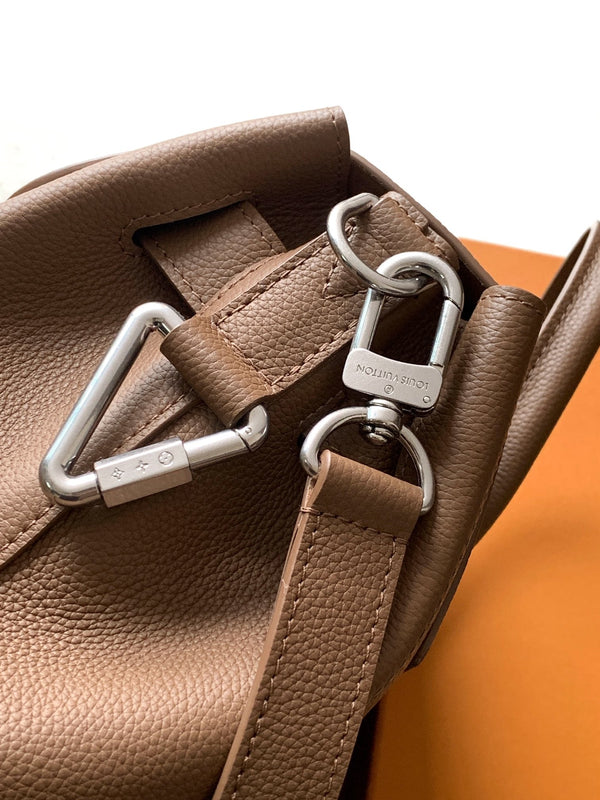 LV Steamer 30 Brown Suede Leather