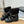 CC CHUNKY SKATEBOARDING BOOTS IN BLACK SMOOTH FLEECE AND CALFSKIN