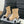 CC Ankle Boot Beige Calfskin Black Patent Calfskin