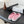 CC 26P Ballet Flat Black Pink Patent Leather Lambskin 670803