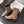 CC 26s Chunky Heel Elastic Short Boots 5cm Brown Suede 969717