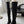CC 26s Chunky Heel Elastic Boots 5cm Black Leather 969719