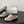 CC 26S Shearling Trim Mules Grey Gold Suede 127803