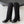 CC 26s Knit Leg Warmer Knee High Boots Black Suede 127816