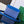 CHYPRE WALLET-POUCH 21 IN SAPPHIRE BLUE GOYARDINE CANVAS AND CALFSKIN