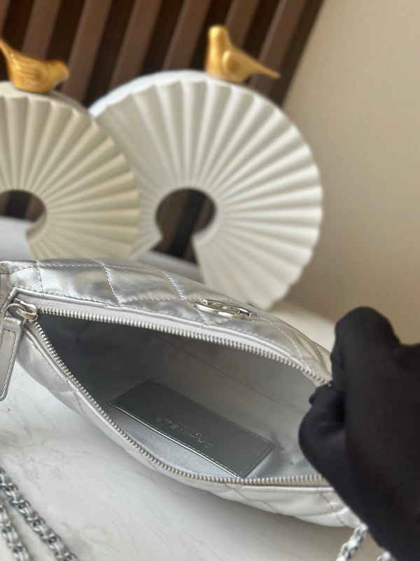 CC 26s Hobo Bag 26 In Silver Lambskin