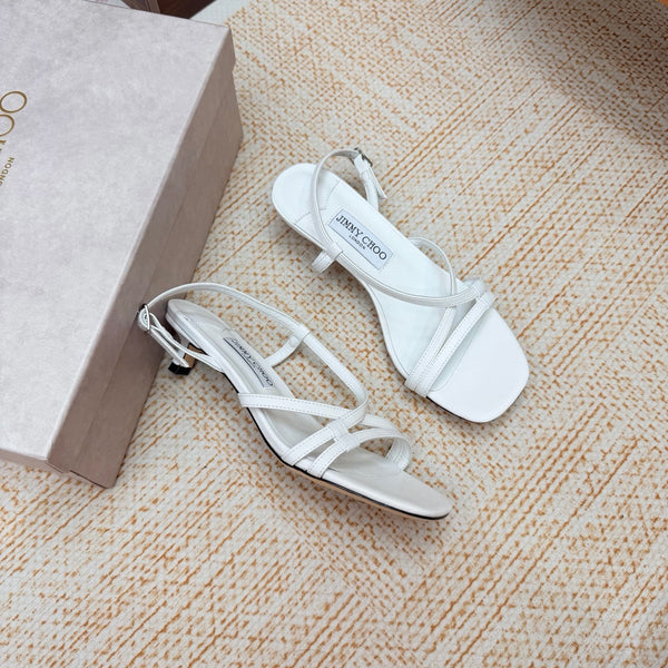 JC 26s Cleo Mule 45 Sandals 4cm White Nappa Leather 974193