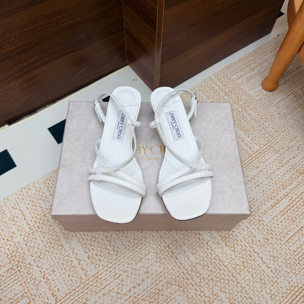 JC 26s Cleo Mule 45 Sandals 4cm White Nappa Leather 974193