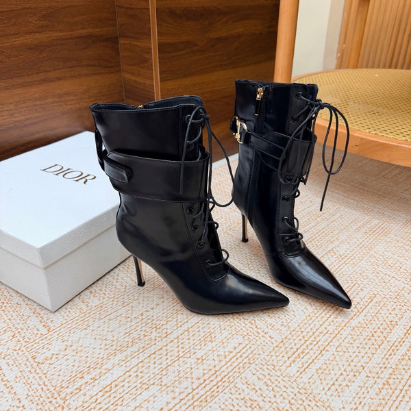 CD 26s D-Legacy Ankle Boots 8cm Black Patent Leather 973980