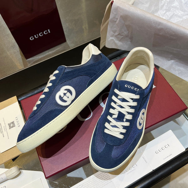 GG G75 Sneaker Dark Blue Suede Mesh 818351