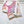 LV Scarf 90cm Creme Rose Fuchsia Twill Silk 136595