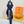 HM Connecting 140 CM Night Blue Colorful Cashmere and Silk 293095