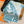 HM Sous le Charme d'Orphee Detail Scarf 90 Blue Colorful Twill Silk 194442