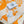 HM Sous le Charme d'Orphee Detail Scarf 90 Orange Colorful Twill Silk 194445