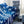 FLOWER BLANKET IN COBALT BLUE MIX WHITE MILK VELVET 142843