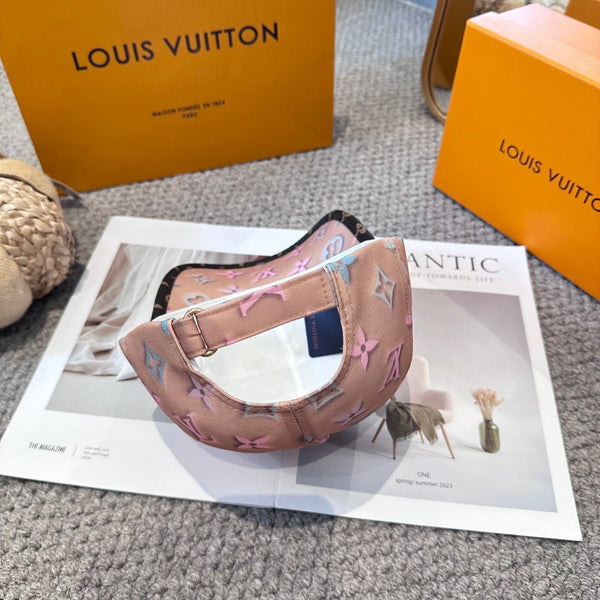 LV Baseball Cap Pink Colorful Monogram Pattern Canvas 983651