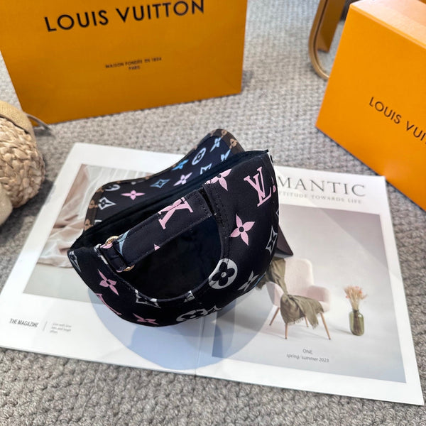 LV Baseball Cap Black Colorful Monogram Pattern Canvas 983652
