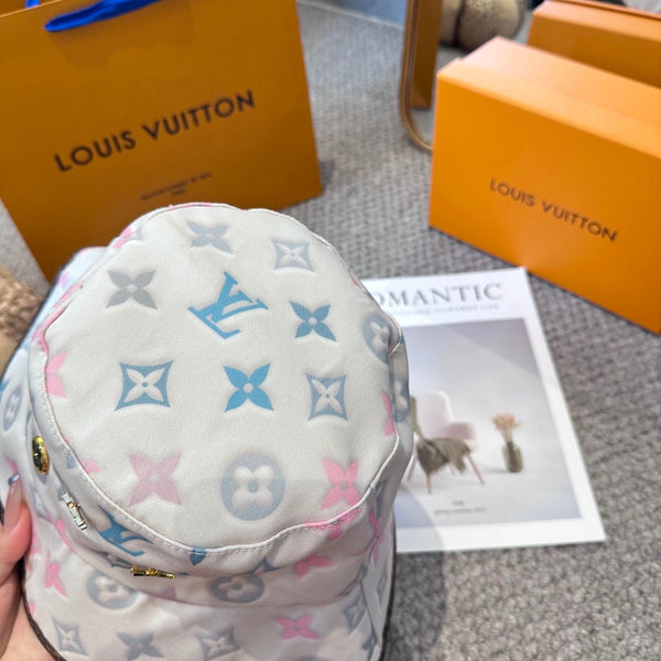 LV 26s Sun Hat White Colorful 983654