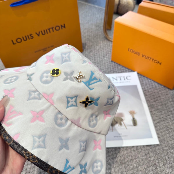LV 26s Sun Hat White Colorful 983654