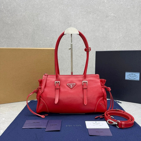 Prad 2026 Soft Medium Shoulder Bag 33cm Calfskin