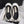 CC 26s Elasticated Ballerinas Black White Leather 964703