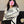 CC Camellia Letter Print 140cm White Black Cashmere 153108