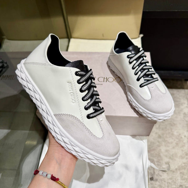 Jimmy Diamond Light Flex Sneaker Cream Grey Suede Leather 715043