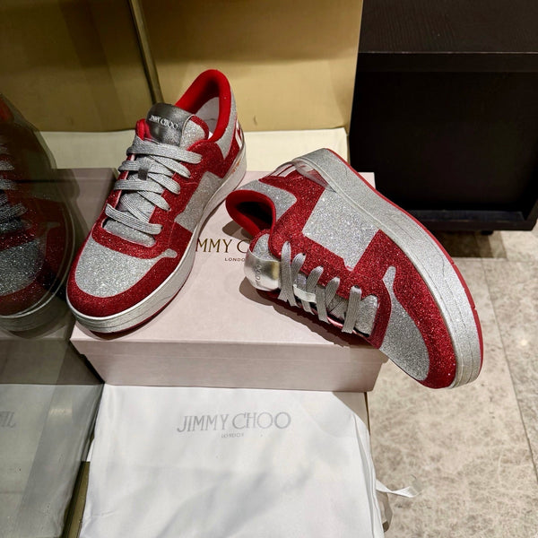 Jimmy Florent Sneaker Red Grey Glitter 715039