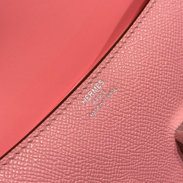 HM Constance Elan 24 Salmon Pink Epsom Silver Hardware 237347