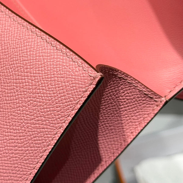 HM Constance Elan 24 Salmon Pink Epsom Gold Hardware 237346