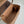 SMALL VANITY CASE 17 WITH HANDLE IN RUSSET BROWN CALFSKIN GOLD METAL CHAIN