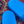 GG INTERLOCKING G SLIDE SANDAL BRIGHT BLUE RUBBER