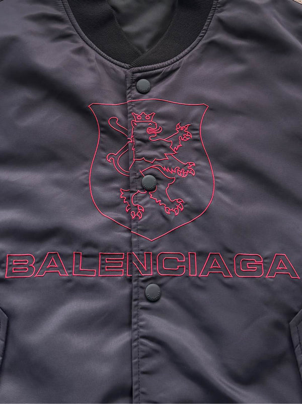 Balenciaga 25 Down Jackets Charcoal Purple Polyester 0028