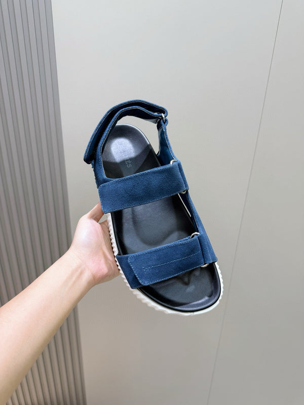HM Men's Junior Sandal Blue Suede 643237
