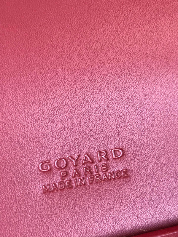 DUCHESSE MARIE-CAROLINE BAG 25 IN RED GOYARDINE CANVAS AND SMOOTH CALFSKIN