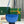 HIRONDELLE BAG 25 IN SAPPHIRE BLUE LAMBSKIN AND GOYARDINE CANVAS