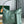 Bohème Hobo Bag 42cm Green Canvas Chevroches Calfskin
