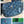 Anjou Mini Bag 20cm Deep Blue Canvas Chevroches Calfskin