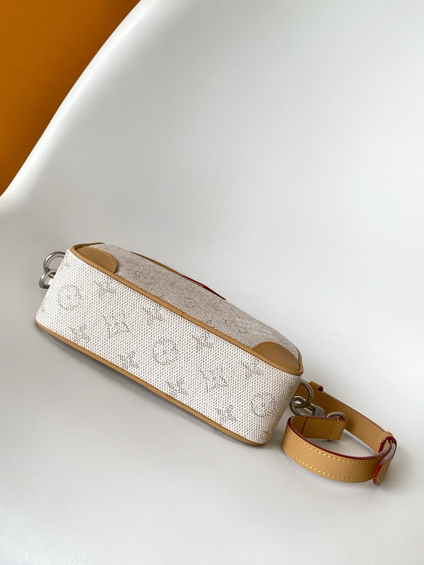 LV Trocadéro Wearable Wallet Camel Grey Monogram Coated Canvas