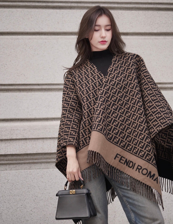 FF 140CM Two-tone Brown Black Wool 103678
