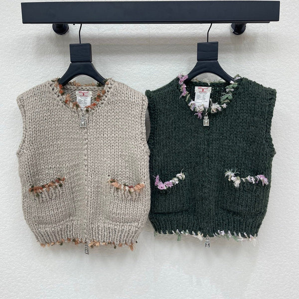 CC 26s Vest Cable Knit Cashmere 430452