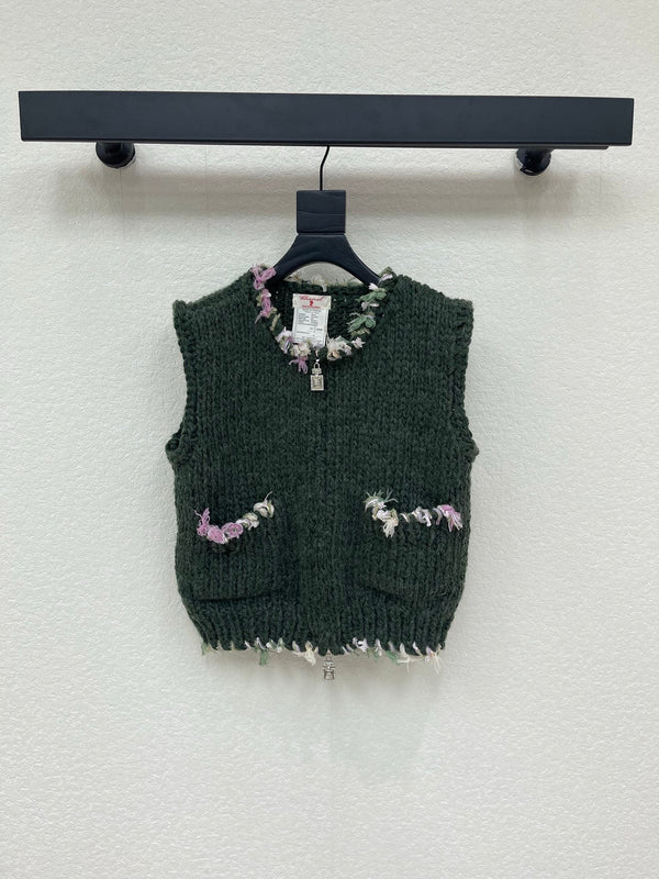 CC 26s Vest Cable Knit Cashmere 430452