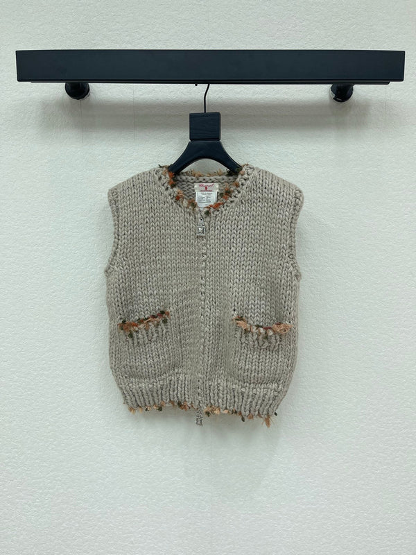 CC 26s Vest Cable Knit Cashmere 430452